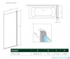 Radaway Nes Black Pnj Frame parawan nawannowy 80cm prawy czarny mat/szkło przejrzyste 10011080-54-56R